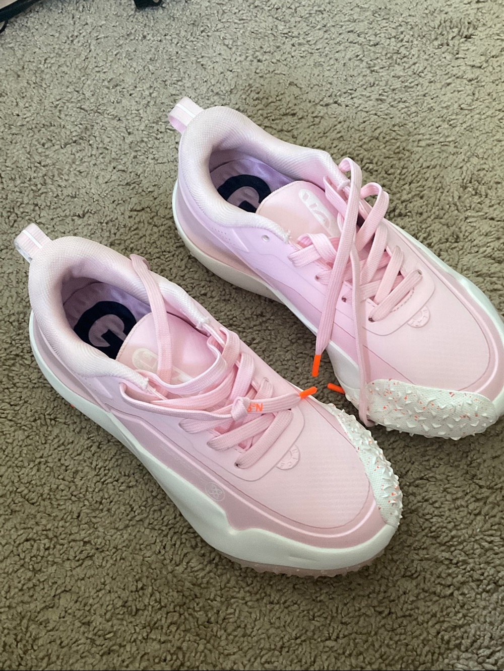 G/FORE Women's Athletic Golf Shoes in Light Pink and White - Picture 4 of 9